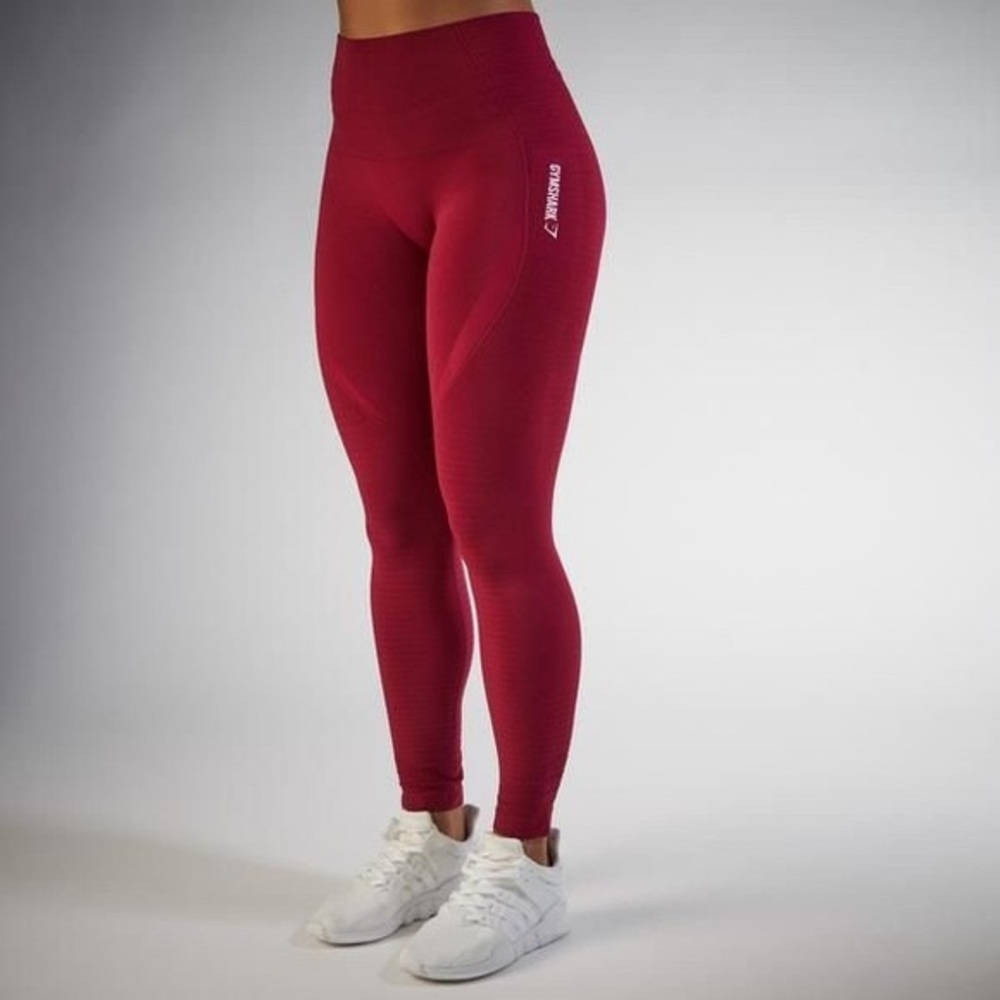 GYMSHARK BEET SEAMLESS HIGH WAISTED LEGGINGS